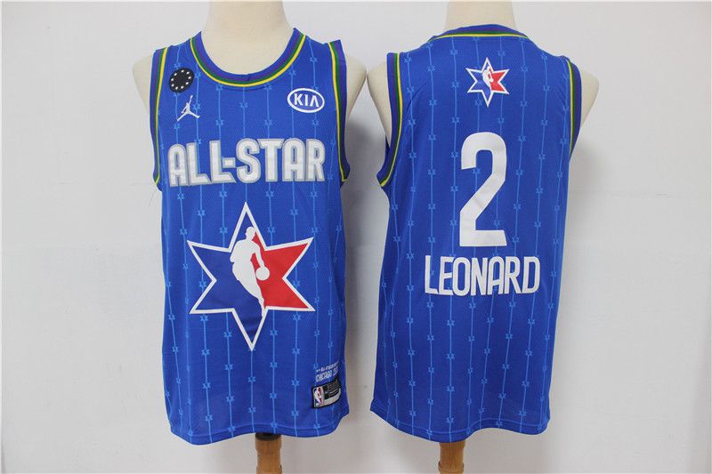 Men Los Angeles Clippers #2 Leonard Blue 2020 All Star NBA Jerseys